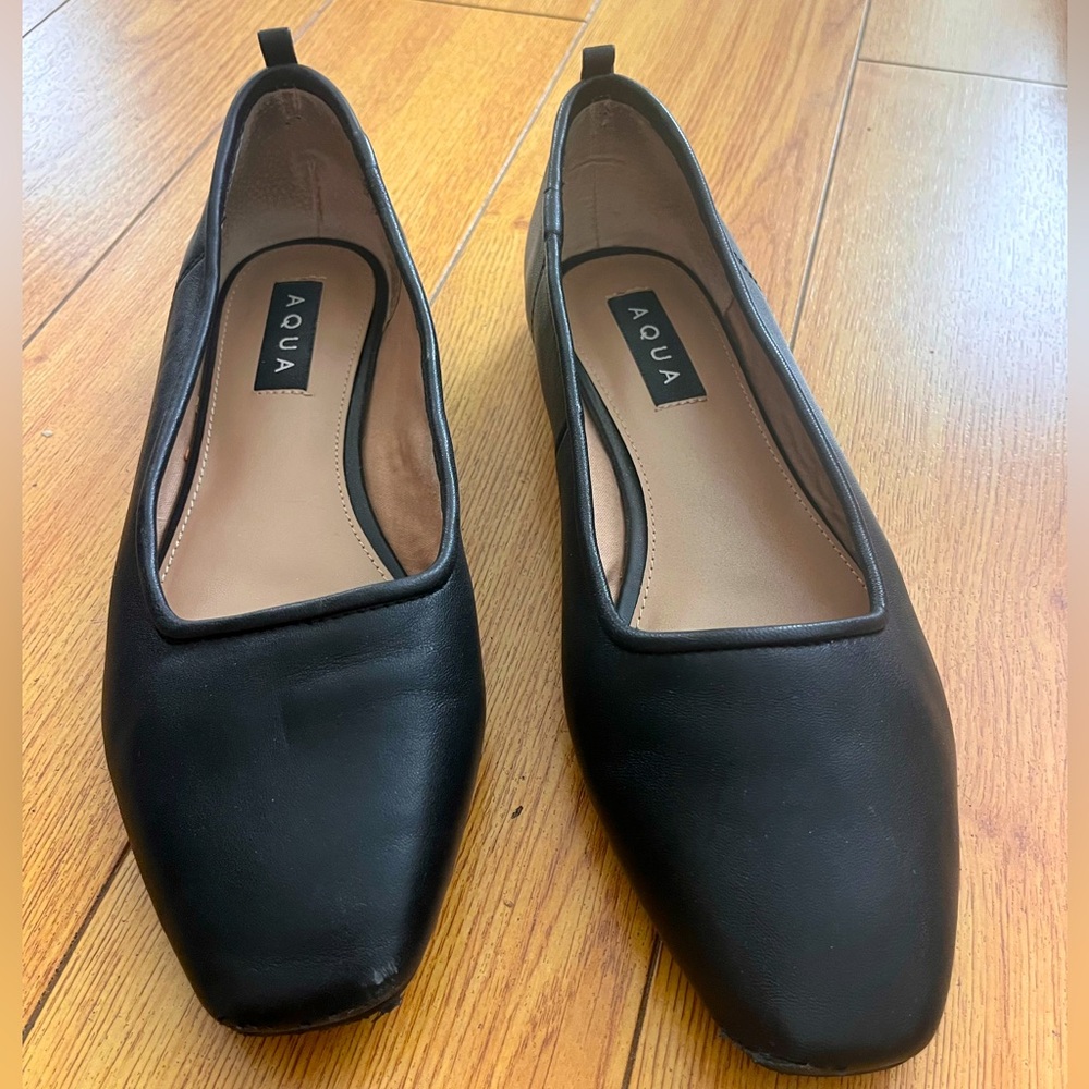 Aqua ballet flats, woman’s 9